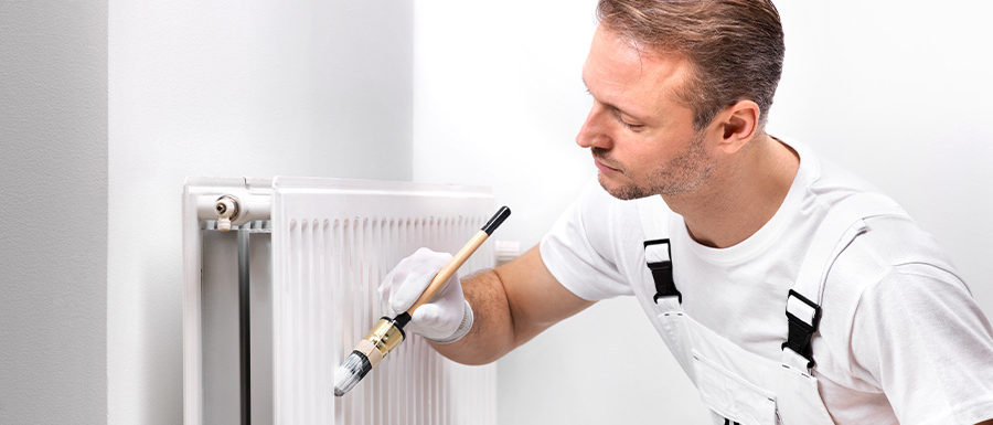 Verven met hittebestendige verf