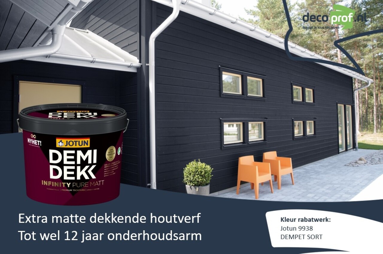 Jotun Demidekk Infinity Pure Mat | Dekkende Houtverf Buiten Jotun Demidekk Infinity Pure Mat | Dekkende Houtverf Buiten