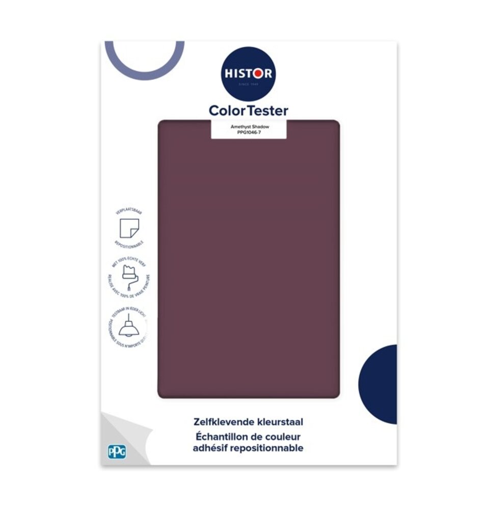 Kleurstaal Histor Colortester Amethyst Shadow PPG1046-7 Kleurstaal Histor Colortester Amethyst Shadow PPG1046-7