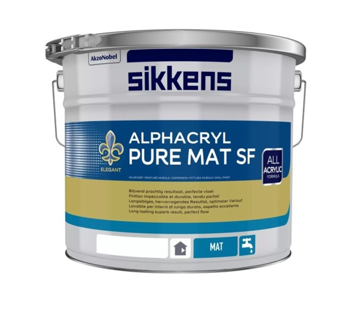 Sikkens Alphacryl Pure Mat SF | Matte Muurverf Sikkens Alphacryl Pure Mat SF | Matte Muurverf
