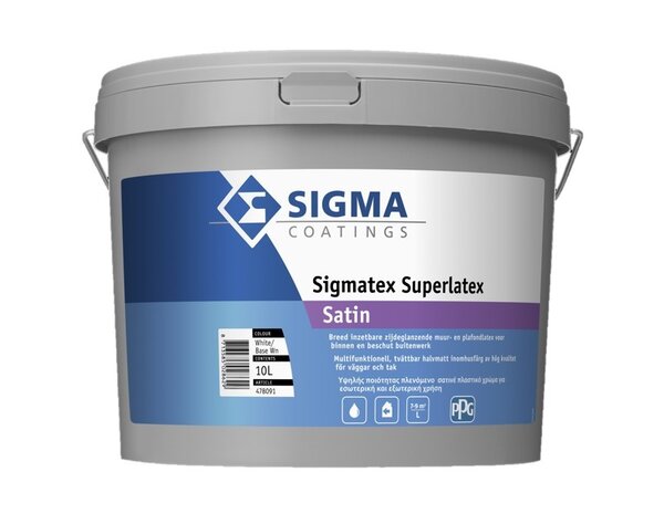 Sigma Sigmatex Superlatex Satin | Zijdeglans Muurverf en Plafondverf Sigma Sigmatex Superlatex Satin | Zijdeglans Muurverf en Plafondverf