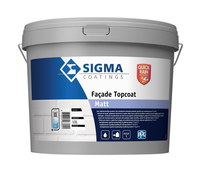 Sigma Facade Topcoat Matt - Mengkleur - 10 l