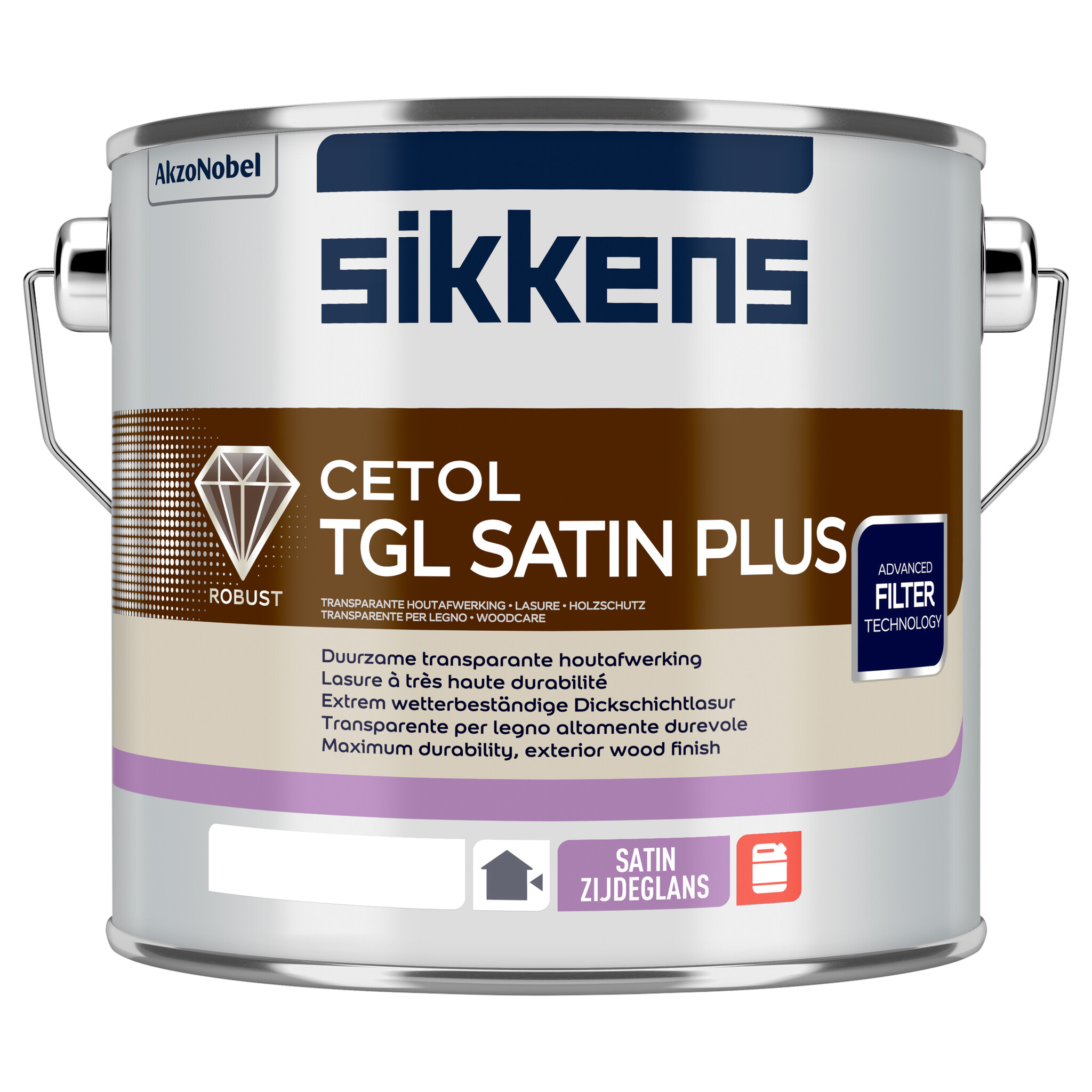 Cetol TGL Satin | Zijdeglans Transparante Beits | 2,5 LTR | Kleurloos