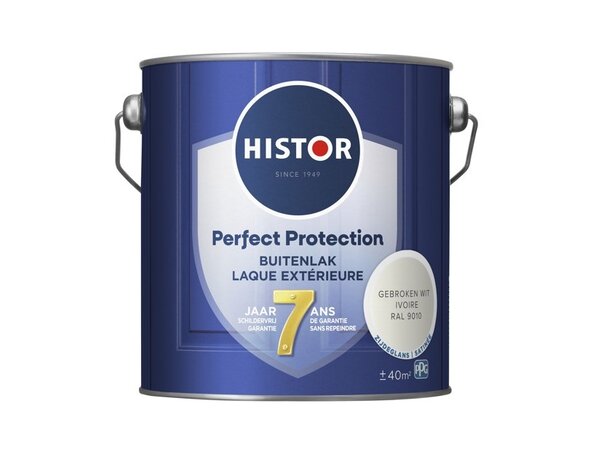 Histor Perfect Protection Buitenlak Zijdeglans Gebroken Wit RAL9010 Histor Perfect Protection Buitenlak Zijdeglans Gebroken Wit RAL9010