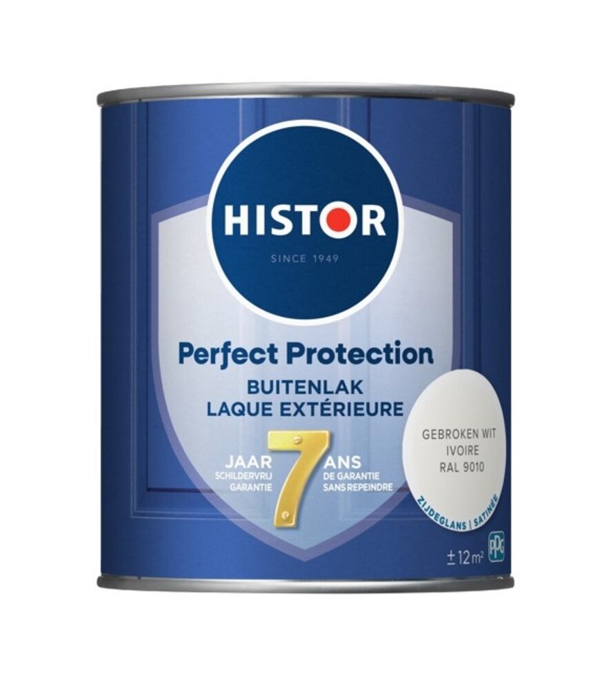 Histor Perfect Protection Buitenlak Zijdeglans Gebroken Wit RAL9010 Histor Perfect Protection Buitenlak Zijdeglans Gebroken Wit RAL9010
