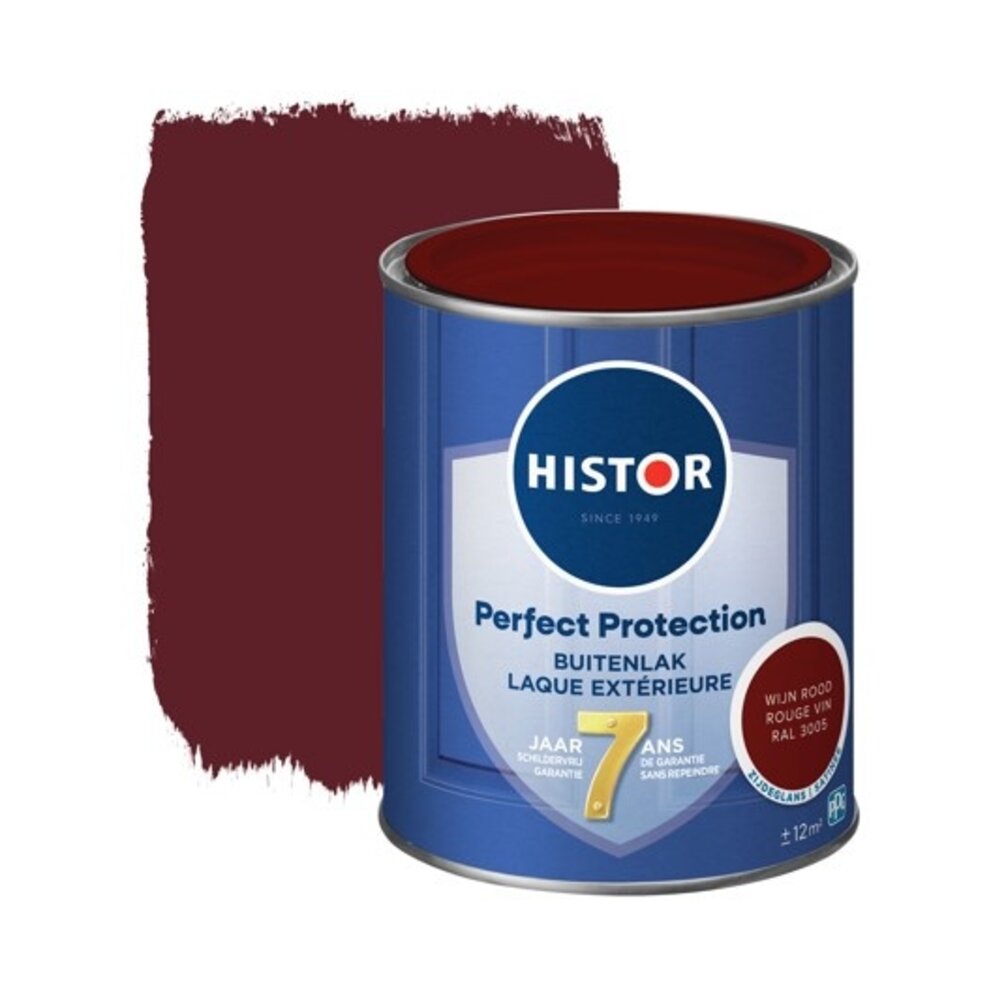 Histor Perfect Protection Buitenlak Zijdeglans Wijnrood RAL3005 Histor Perfect Protection Buitenlak Zijdeglans Wijnrood RAL3005
