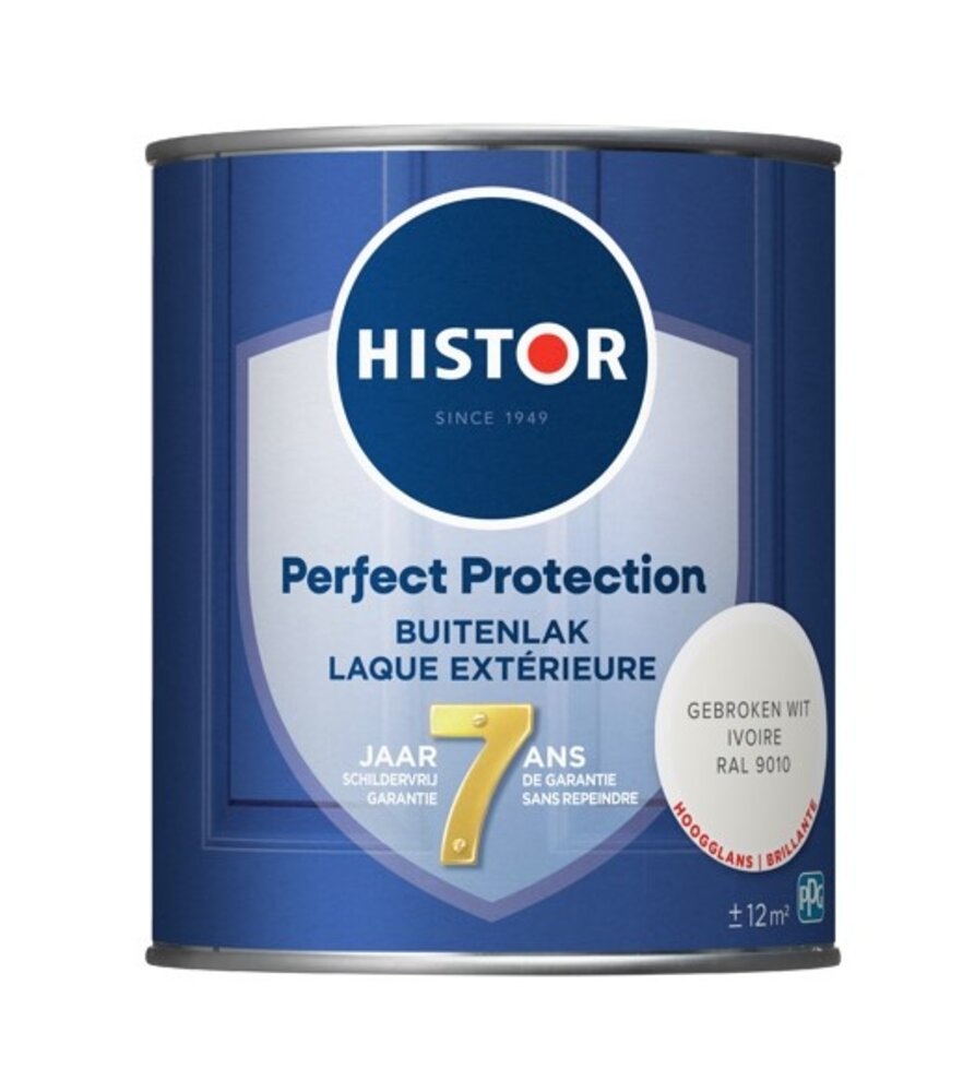 Histor Perfect Protection Buitenlak Hoogglans Gebroken Wit RAL9010 Histor Perfect Protection Buitenlak Hoogglans Gebroken Wit RAL9010