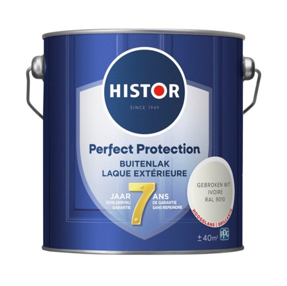 Histor Perfect Protection Buitenlak Hoogglans Gebroken Wit RAL9010 Histor Perfect Protection Buitenlak Hoogglans Gebroken Wit RAL9010