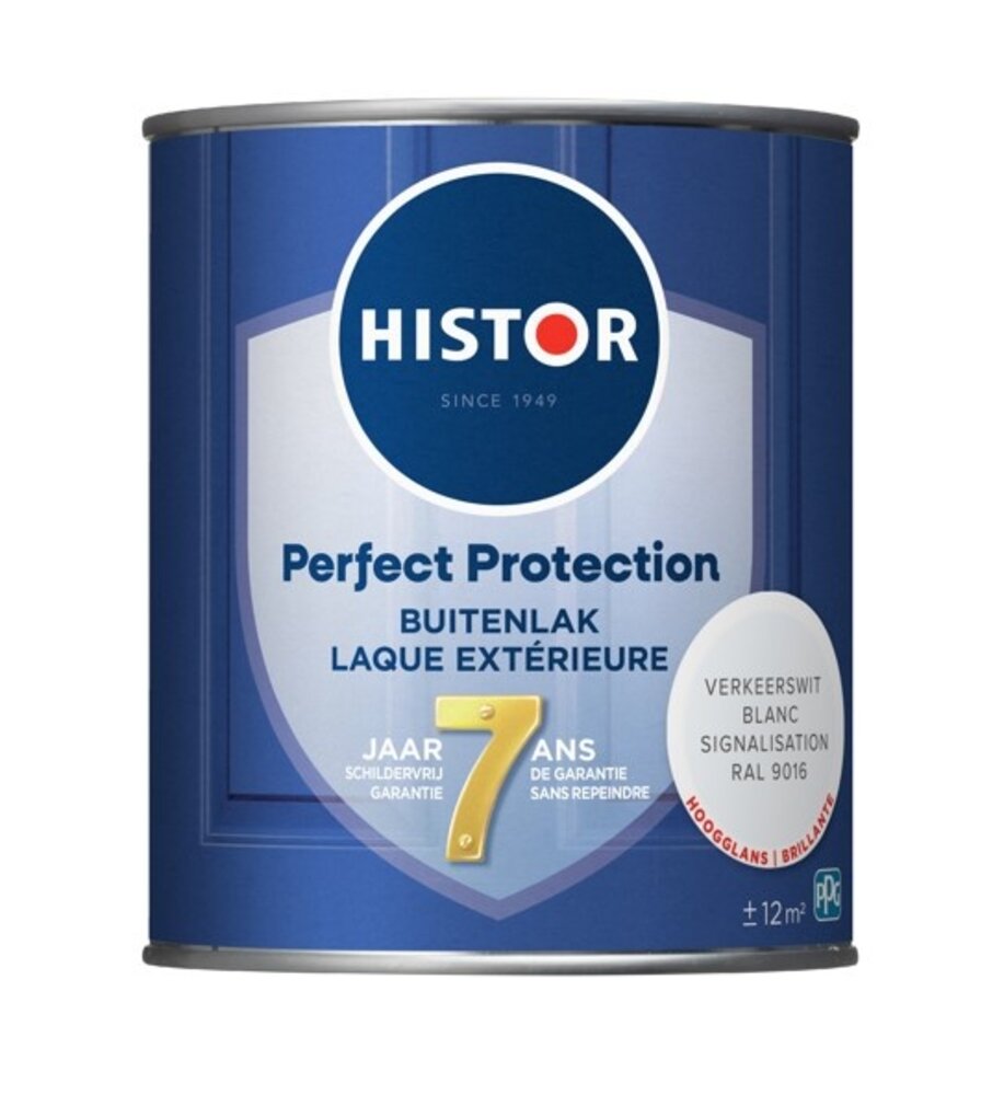 Histor Perfect Protection Buitenlak Hoogglans Verkeerswit RAL9016 Histor Perfect Protection Buitenlak Hoogglans Verkeerswit RAL9016