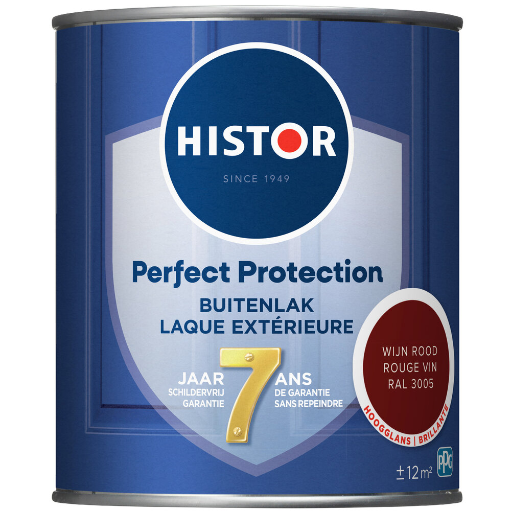 Histor Perfect Protection Buitenlak Hoogglans Wijnrood RAL3005 Histor Perfect Protection Buitenlak Hoogglans Wijnrood RAL3005