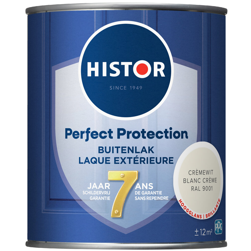 Histor Perfect Protection Buitenlak Hoogglans Cremewit RAL9001 Histor Perfect Protection Buitenlak Hoogglans Cremewit RAL9001