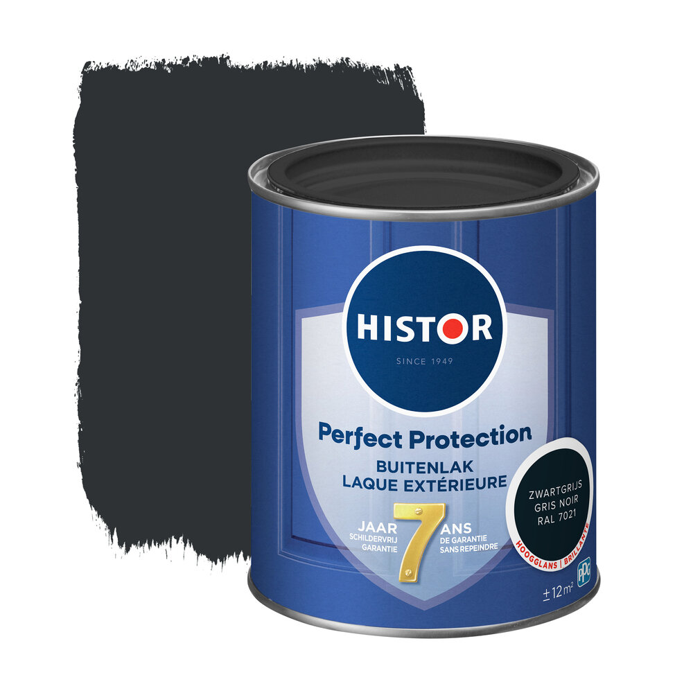 Histor Perfect Protection Buitenlak Hoogglans Zwartgrijs RAL7021 Histor Perfect Protection Buitenlak Hoogglans Zwartgrijs RAL7021