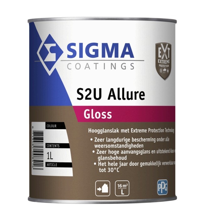 S2U Allure Gloss | Hoogglans Lakverf Buiten | 1 LTR | Kleur
