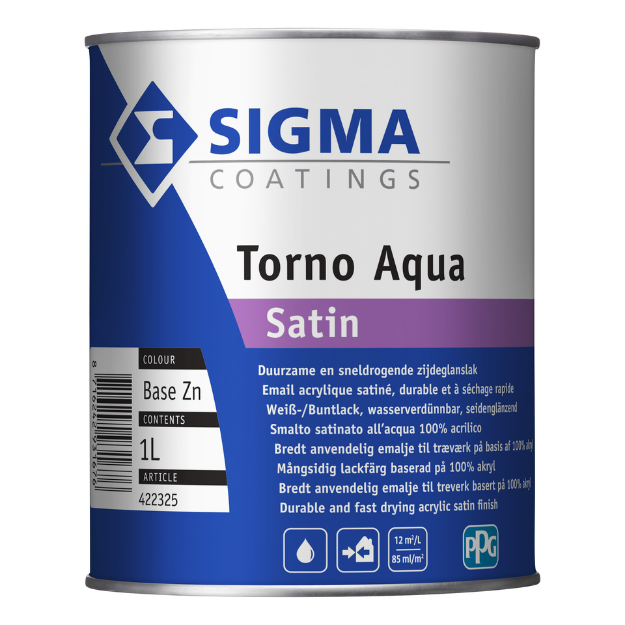 Sigma Torno Aqua Satin - Mengkleur - 1 l