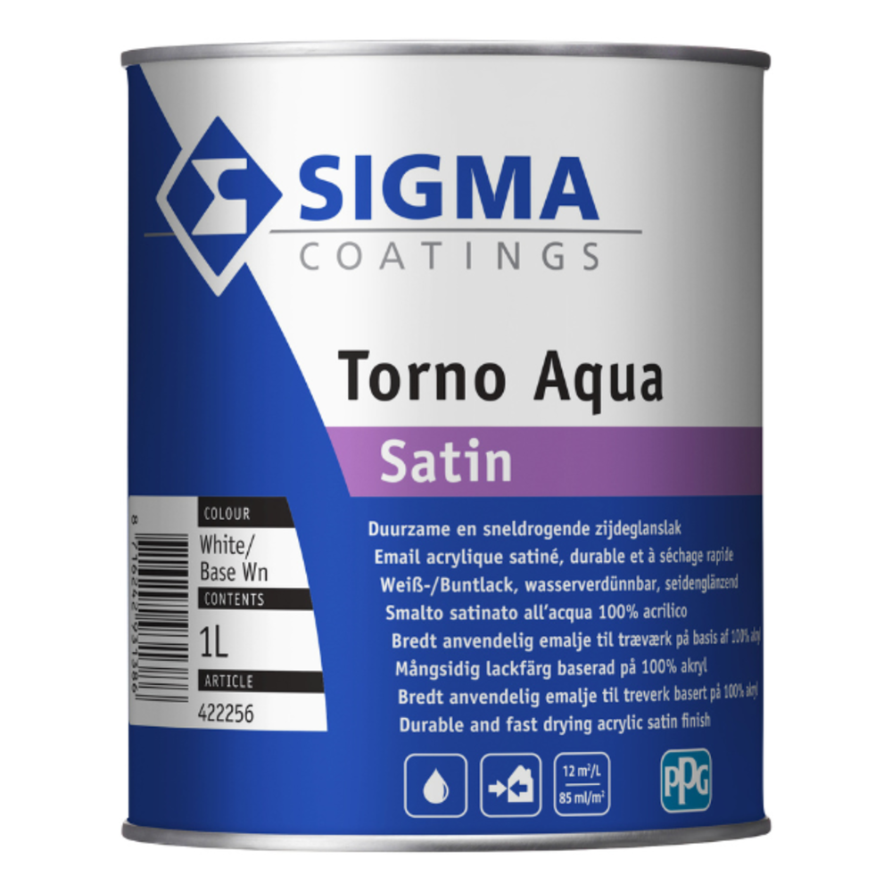 Sigma Torno Aqua Satin | Zijdeglans Lakverf Binnen & Buiten Sigma Torno Aqua Satin | Zijdeglans Lakverf Binnen & Buiten