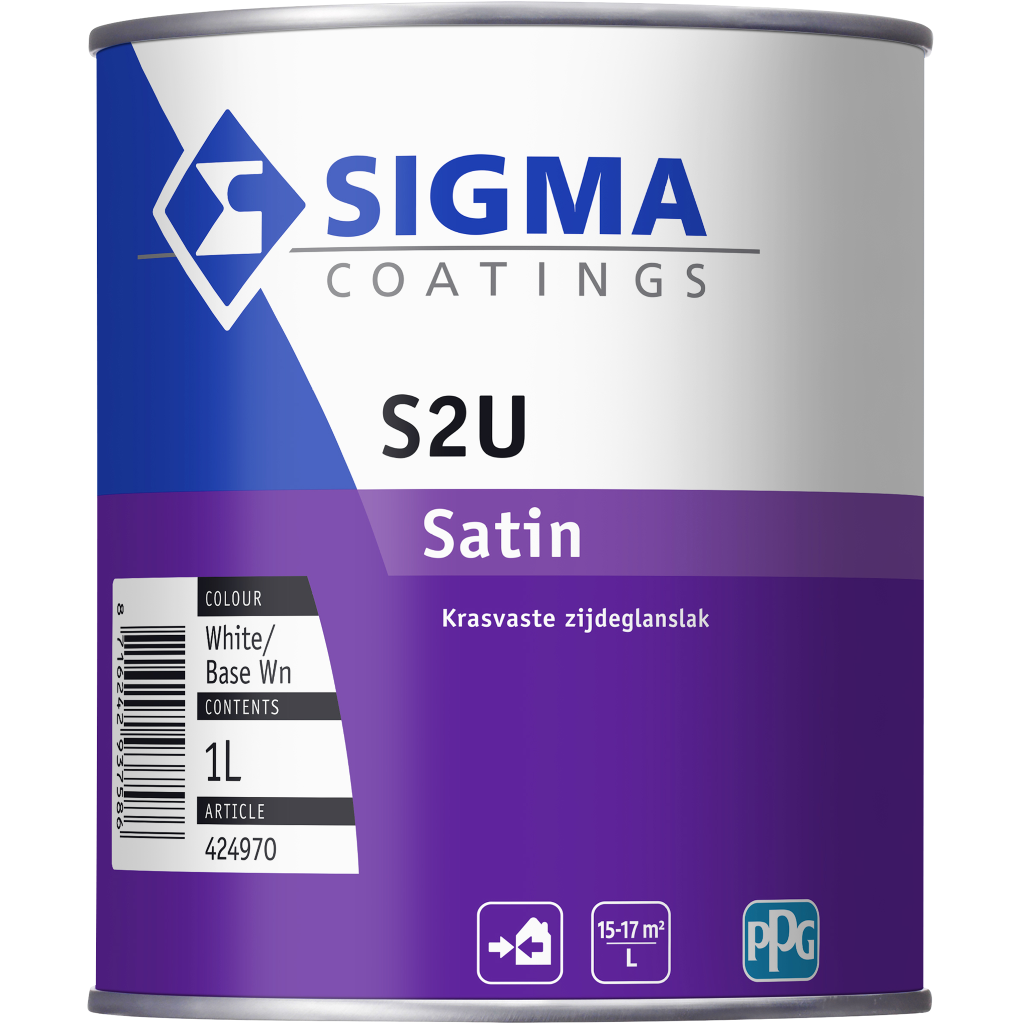 S2U Satin | Zijdeglans Lakverf Buiten | 1 LTR | Wit