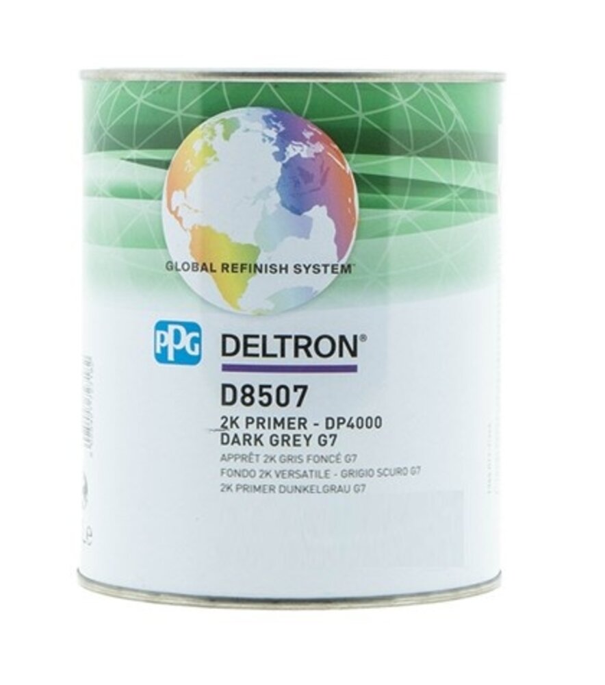 PPG DP4000 D8507 2K Primer G7 Donkergrijs PPG DP4000 D8507 2K Primer G7 Donkergrijs