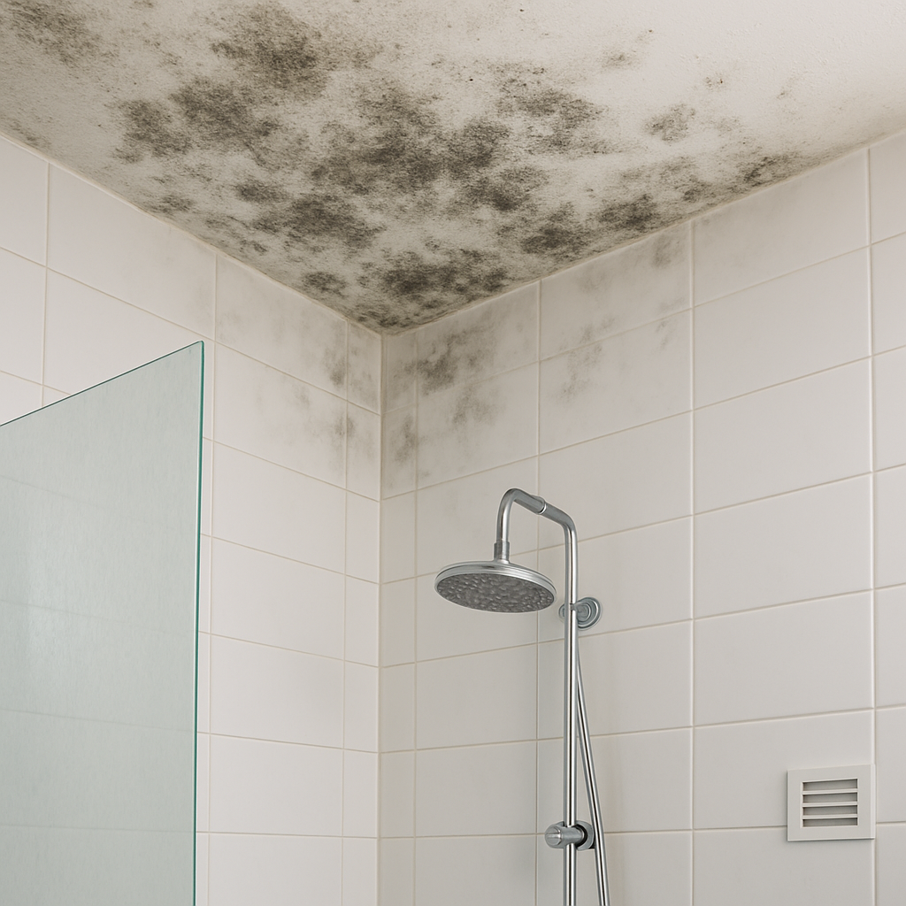 Schimmel op het plafond in de badkamer? Zo pak je het aan!