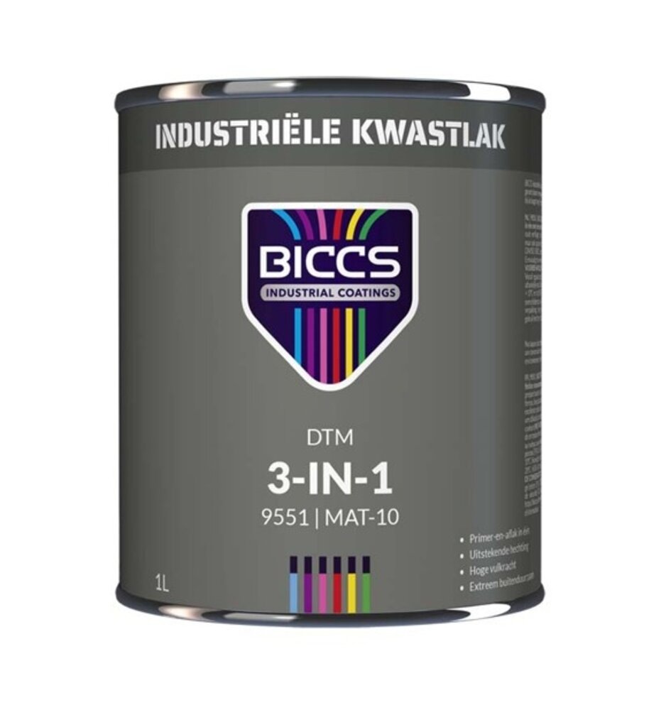Biccs Industriële Kwastlak 3-in-1 Mat Biccs Industriële Kwastlak 3-in-1 Mat