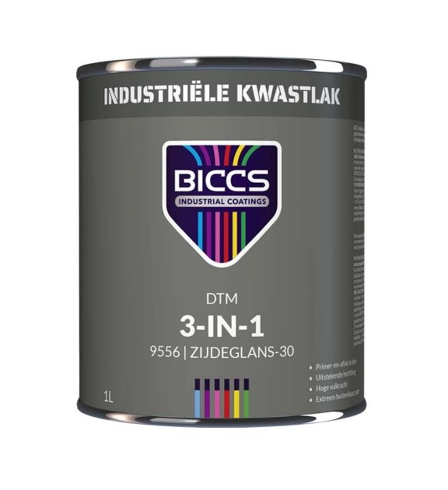 Biccs Industriële Kwastlak 3-in-1 Zijdeglans Biccs Industriële Kwastlak 3-in-1 Zijdeglans