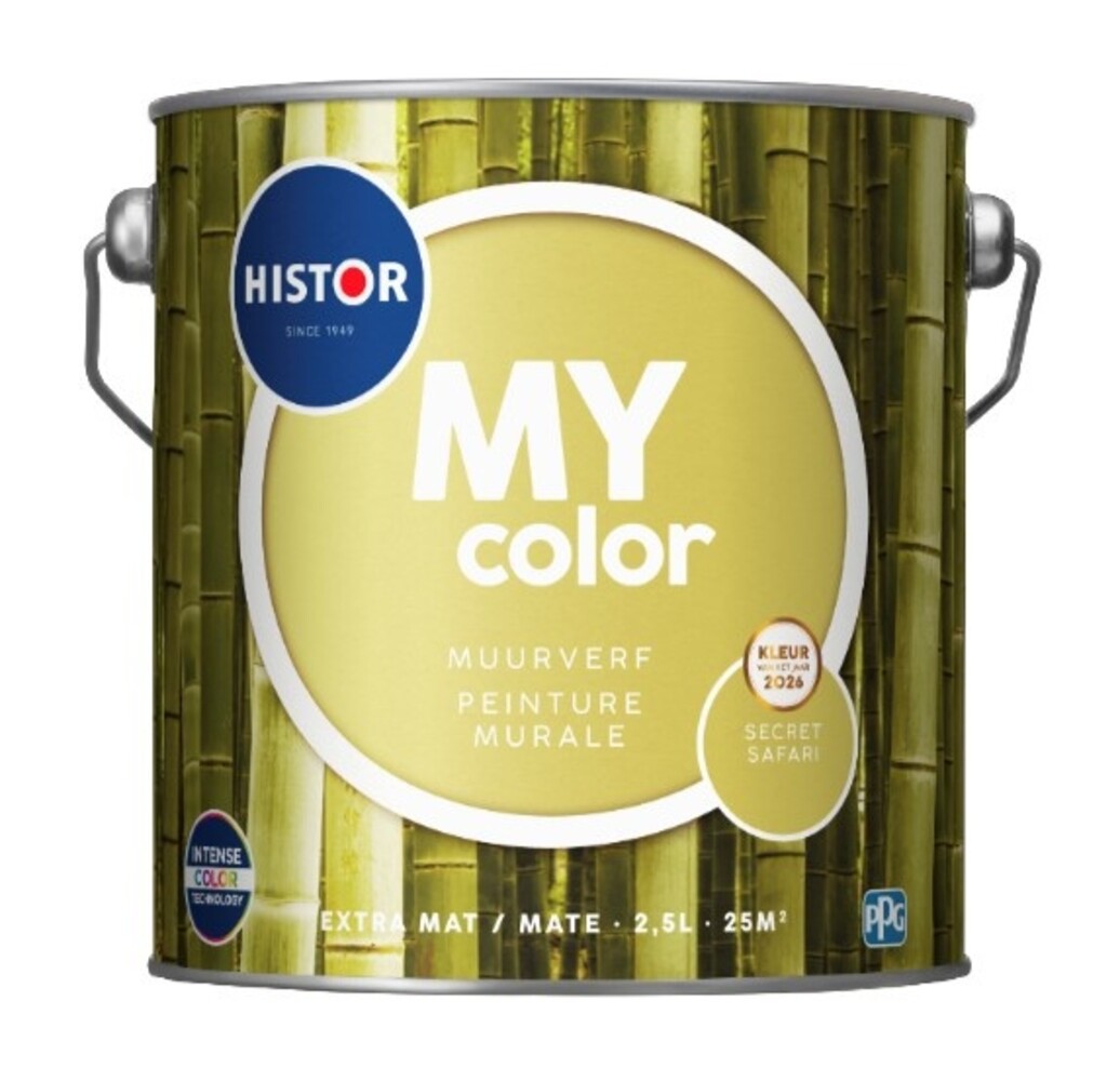 Histor My Color Muurverf Extra Mat Secret Safari PPG1110-4 | Kleur van het Jaar 2026 Histor My Color Muurverf Extra Mat Secret Safari PPG1110-4 | Kleur van het Jaar 2026