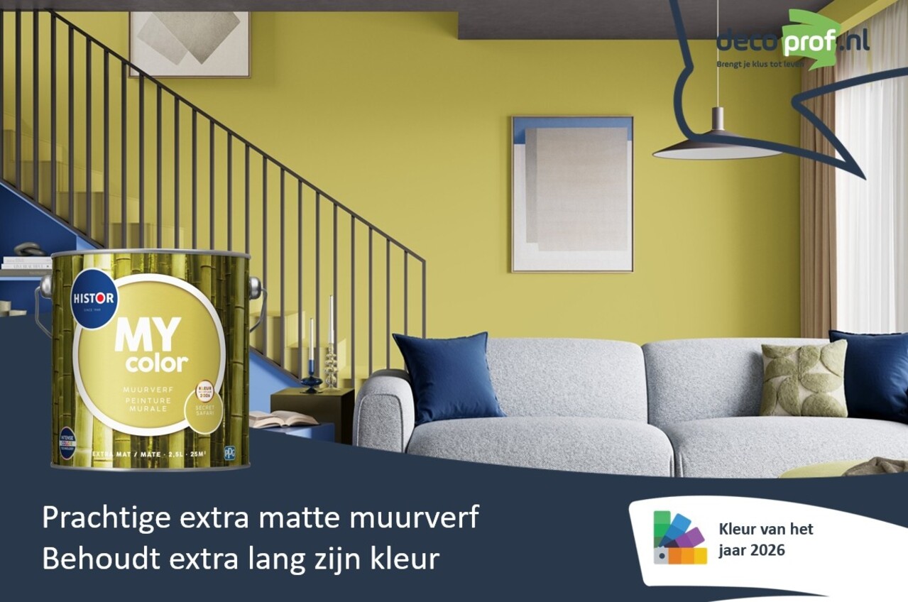 Histor My Color Muurverf Extra Mat Secret Safari PPG1110-4 | Kleur van het Jaar 2026 Histor My Color Muurverf Extra Mat Secret Safari PPG1110-4 | Kleur van het Jaar 2026