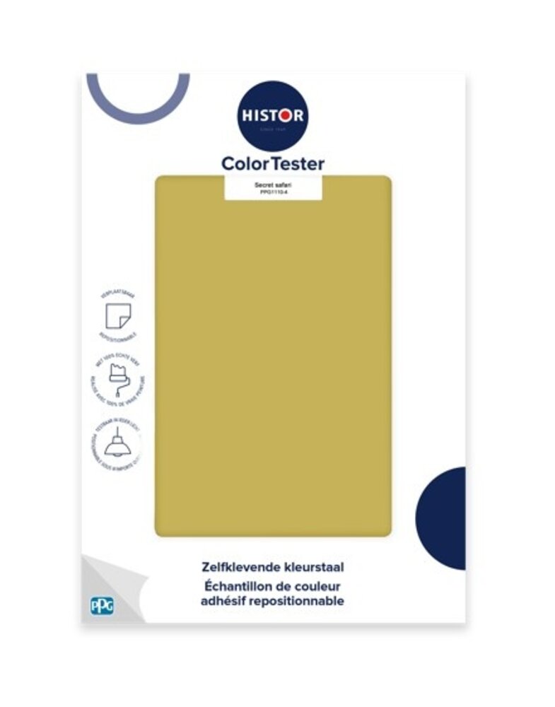 Kleurstaal Histor Colortester Secret Safari PPG1110-4 | Kleur van het Jaar 2026 Kleurstaal Histor Colortester Secret Safari PPG1110-4 | Kleur van het Jaar 2026