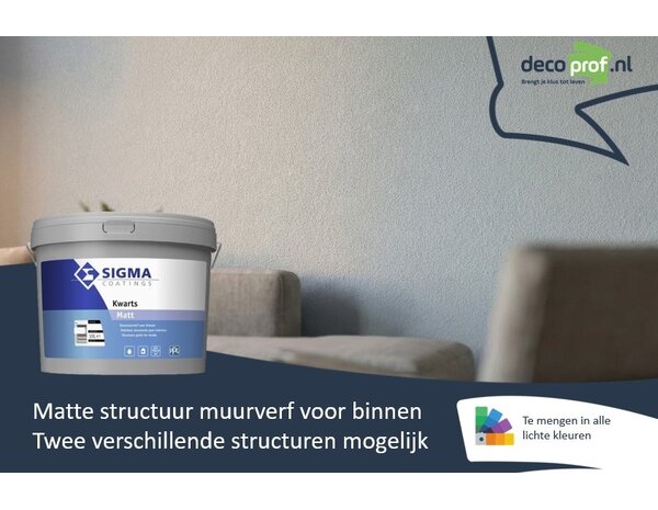 Sigma Kwarts Matt | Matte Structuurverf Binnen Sigma Kwarts Matt | Matte Structuurverf Binnen