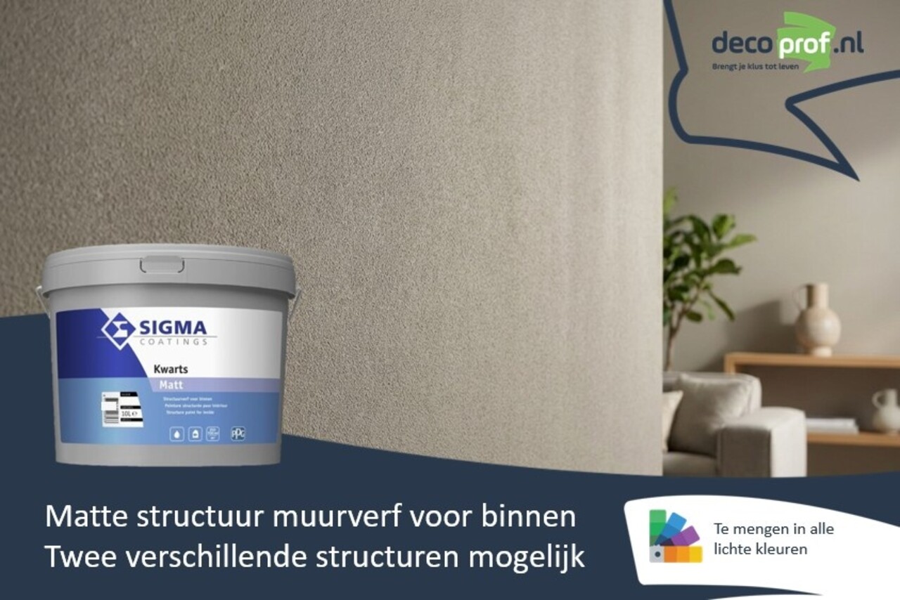 Sigma Kwarts Matt | Matte Structuurverf Binnen Sigma Kwarts Matt | Matte Structuurverf Binnen