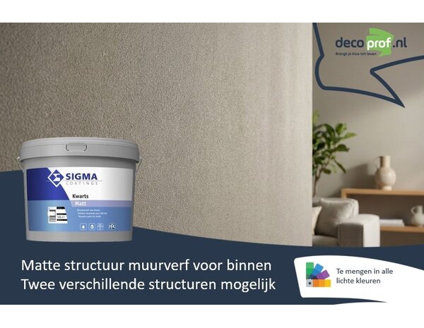 Sigma Kwarts Matt | Matte Structuurverf Binnen Sigma Kwarts Matt | Matte Structuurverf Binnen