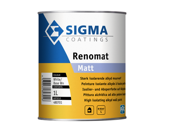 Sigma Renomat Matt | Matte Muurverf en Plafondverf Sigma Renomat Matt | Matte Muurverf en Plafondverf