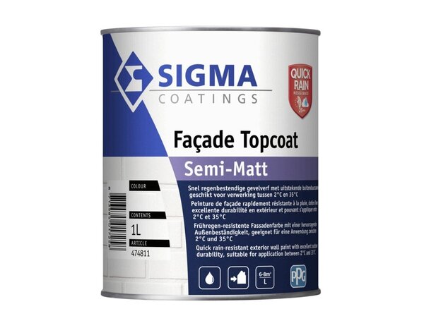 Sigma Facade Topcoat Semi-Matt | Zijdematte Gevelverf Sigma Facade Topcoat Semi-Matt | Zijdematte Gevelverf