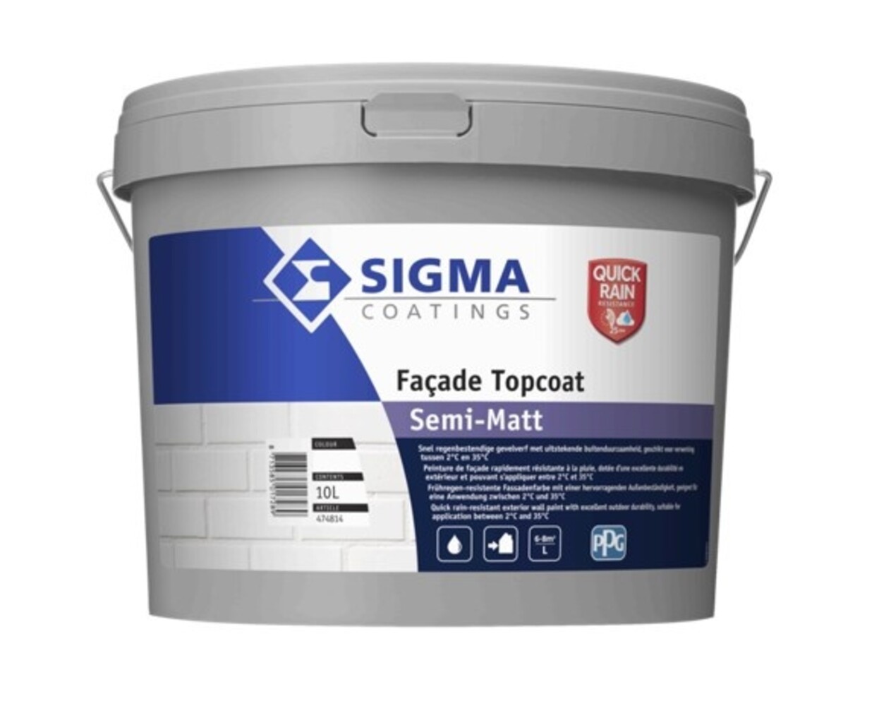 Sigma Facade Topcoat Semi-Matt | Zijdematte Gevelverf Sigma Facade Topcoat Semi-Matt | Zijdematte Gevelverf