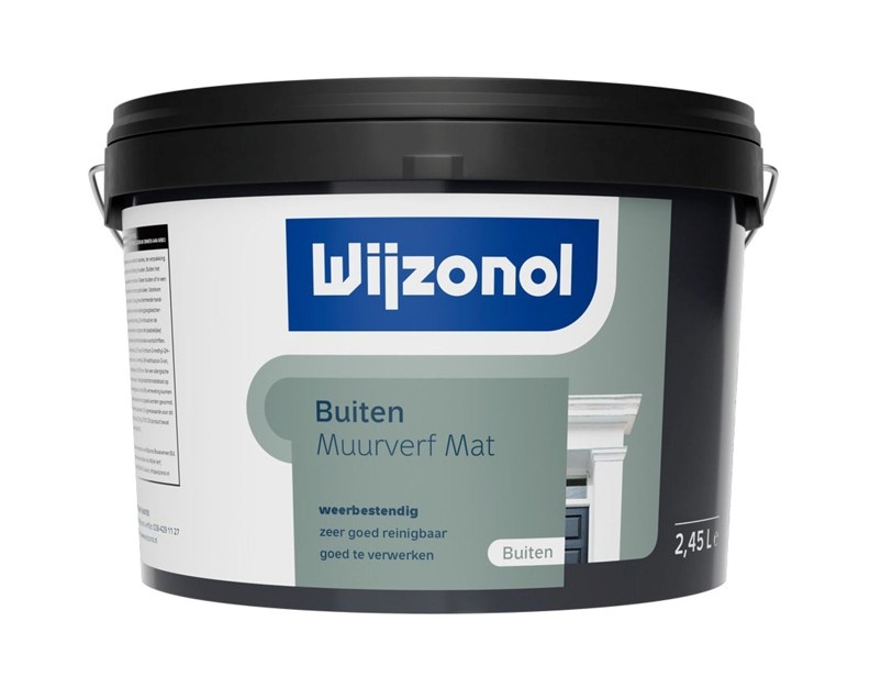Muurverf Voor Buiten Mat | 2,5 LTR | Lichte Kleur