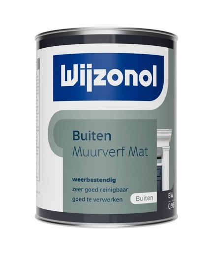 Muurverf Voor Buiten Mat | 1 LTR | Lichte Kleur