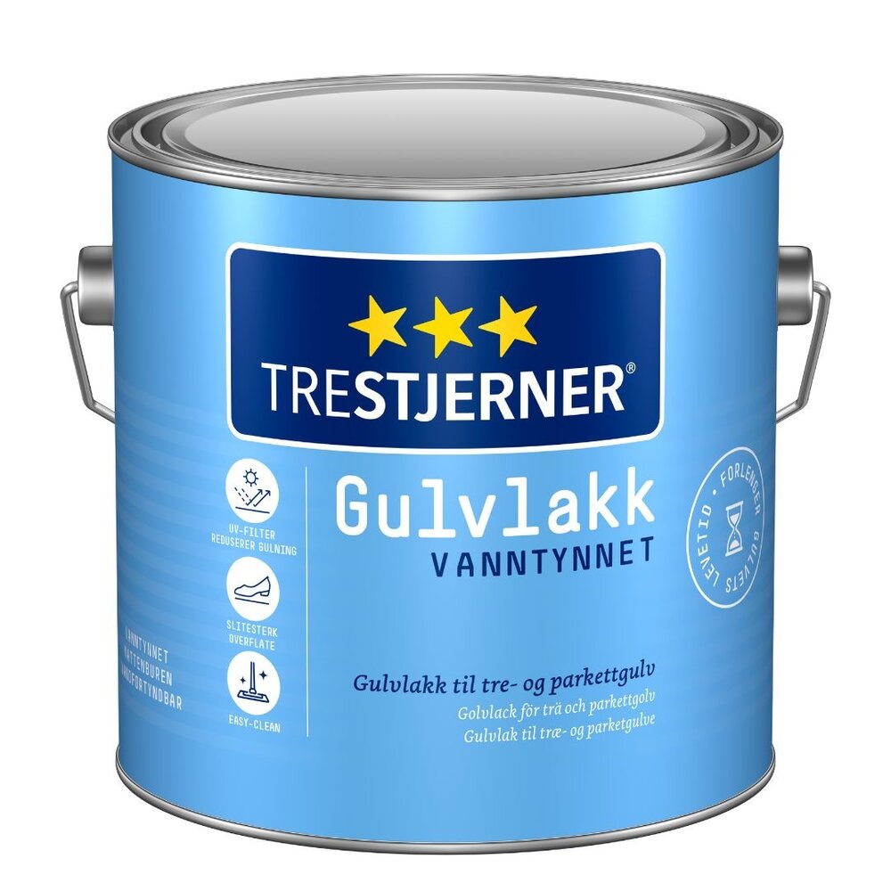 Jotun Trestjerner Gulvlakk Halvblank Waterborne | Zijdeglans Blanke Lak Jotun Trestjerner Gulvlakk Halvblank Waterborne | Zijdeglans Blanke Lak