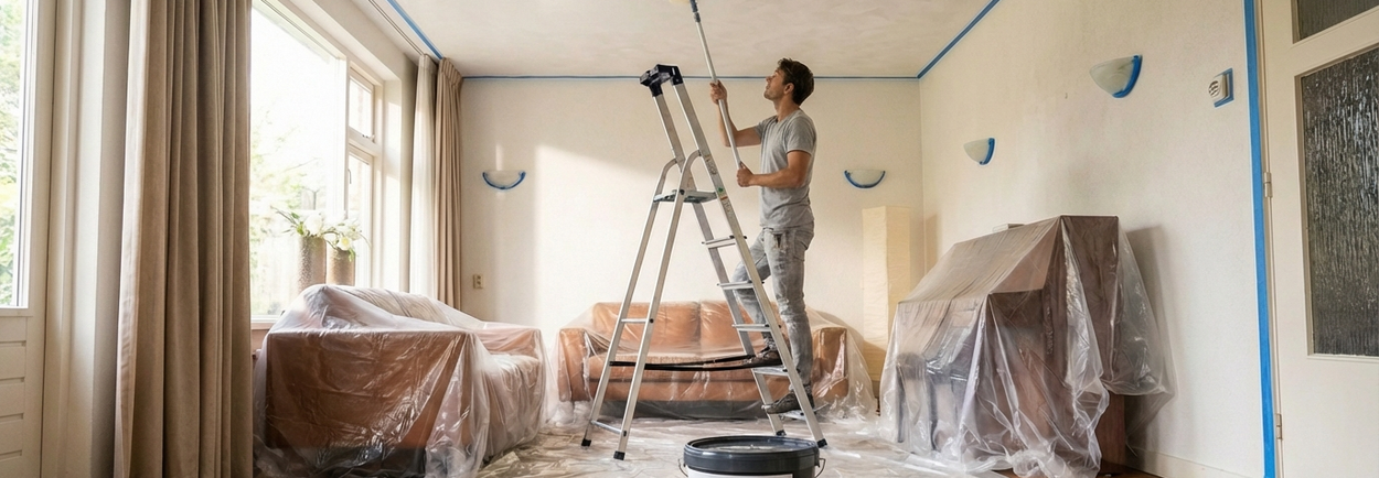 Plafond verven: zo doe je het stap voor stap