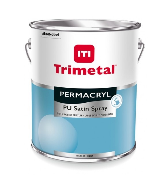 Permacryl PU Satin Spray | Verspuitbare Lakverf | 2,5 LTR | Wit