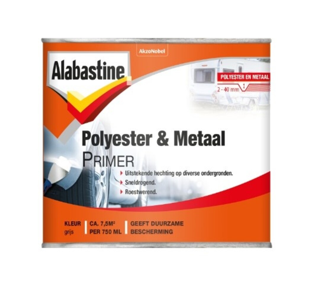 Alabastine Polyester & Metaal Primer Grijs Alabastine Polyester & Metaal Primer Grijs
