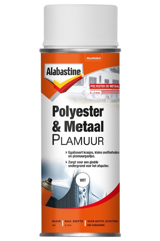 Polyester & Metaal Plamuur | 400 ML | Wit