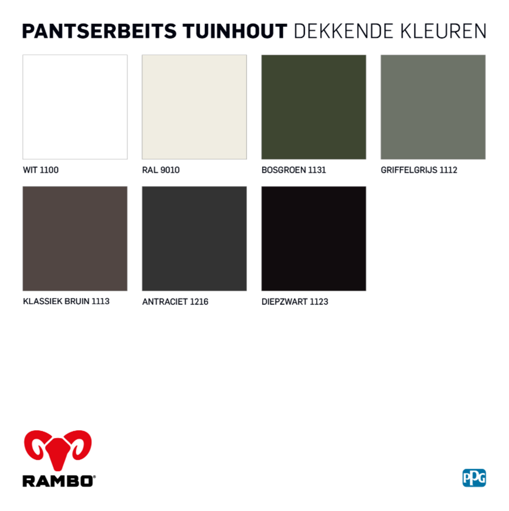 Rambo Pantserbeits Tuinhout Zijdeglans Dekkend Diepzwart 1123