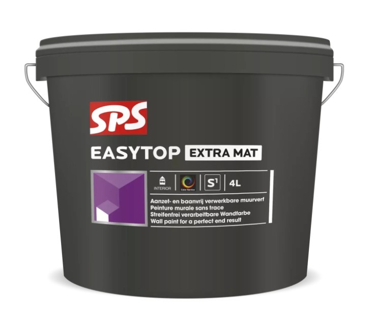 Easytop Extra Mat | Matte Muurverf en Plafondverf | 4 LTR | Donkere kleur