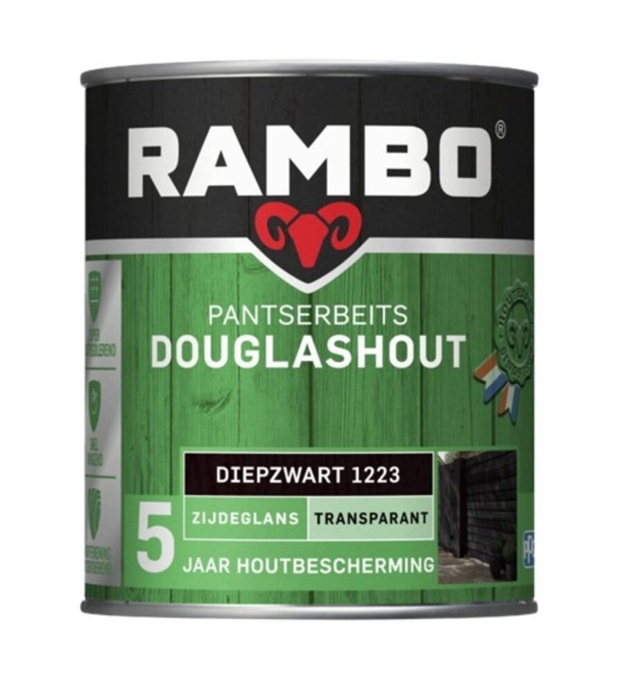 Rambo Douglas Beits Transparant Diepzwart 1223