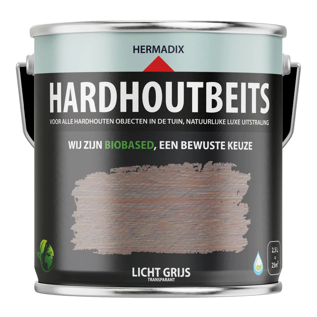 Hardhoutbeits Lichtgrijs | 2,5 LTR