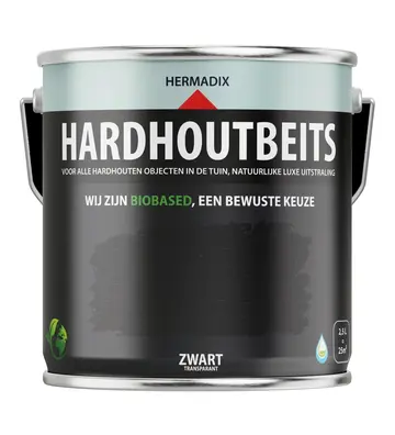Hermadix Hardhoutbeits Transparant Zwart