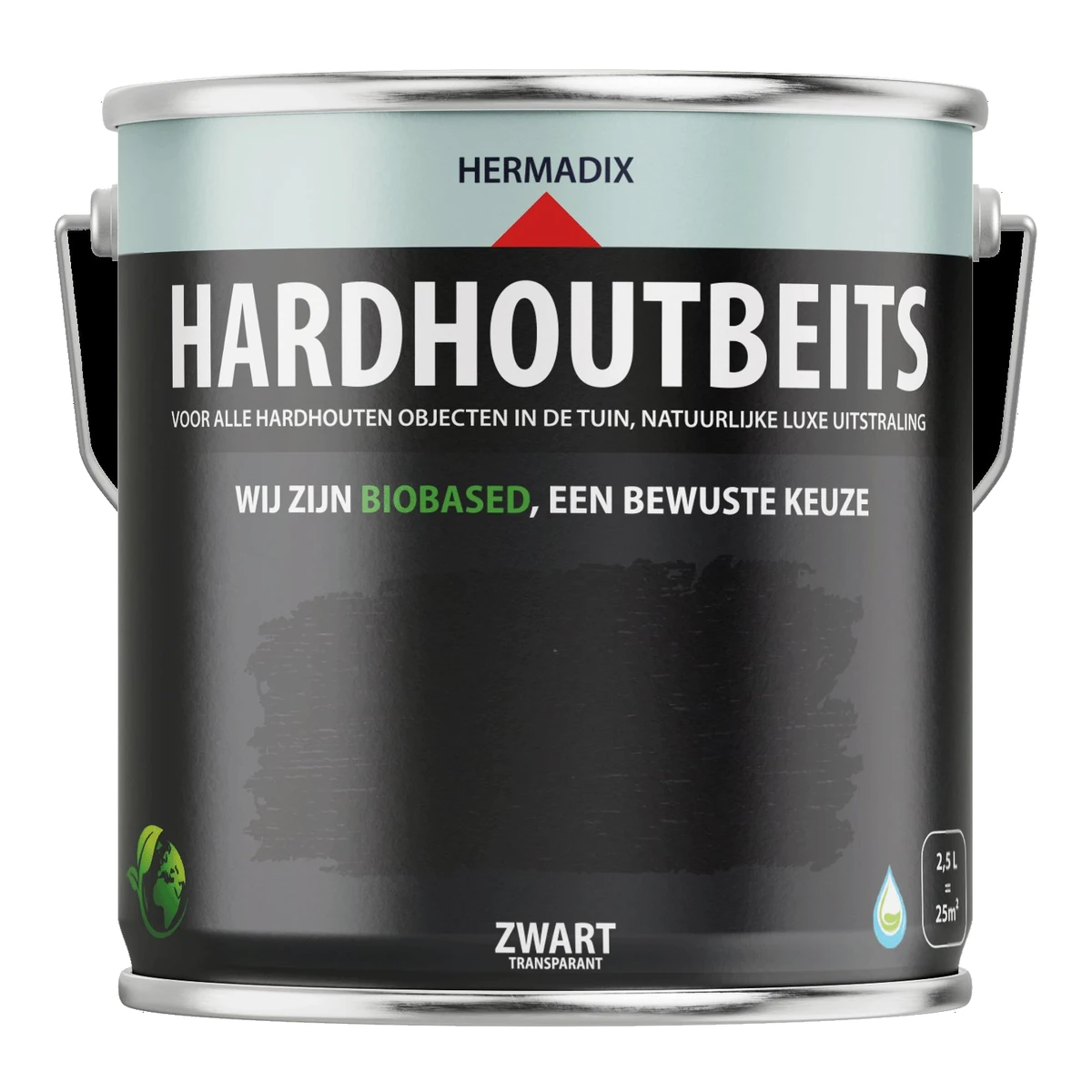 Hardhoutbeits Transparant Zwart | 2,5 LTR
