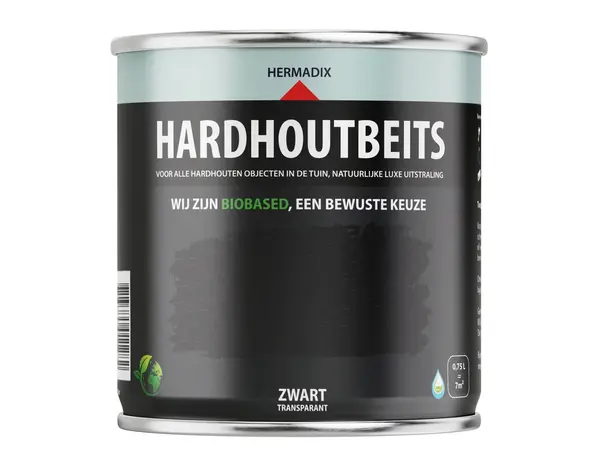 Hermadix Hardhoutbeits Transparant Zwart