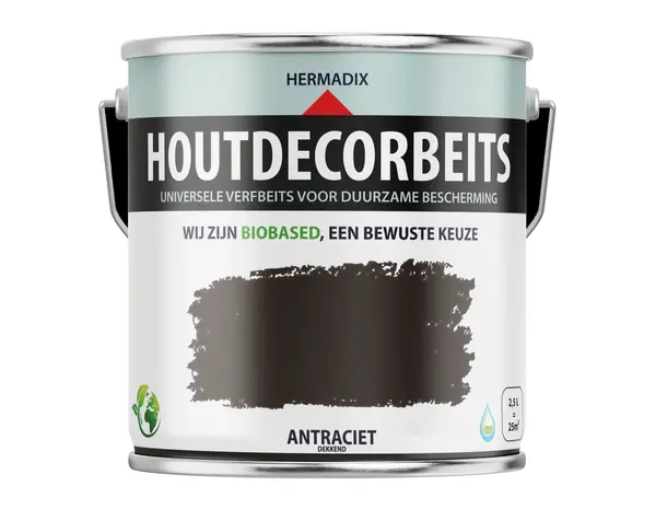 Hermadix Houtdecor Dekkend Antraciet 630 Hermadix Houtdecor Dekkend Antraciet 630