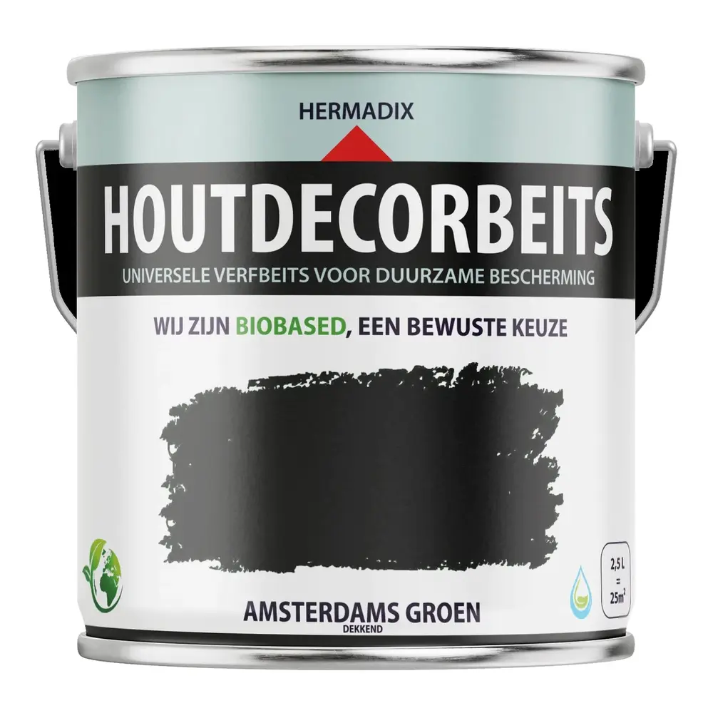 Hermadix Houtdecor Dekkend Amsterdams Groen 632 Hermadix Houtdecor Dekkend Amsterdams Groen 632