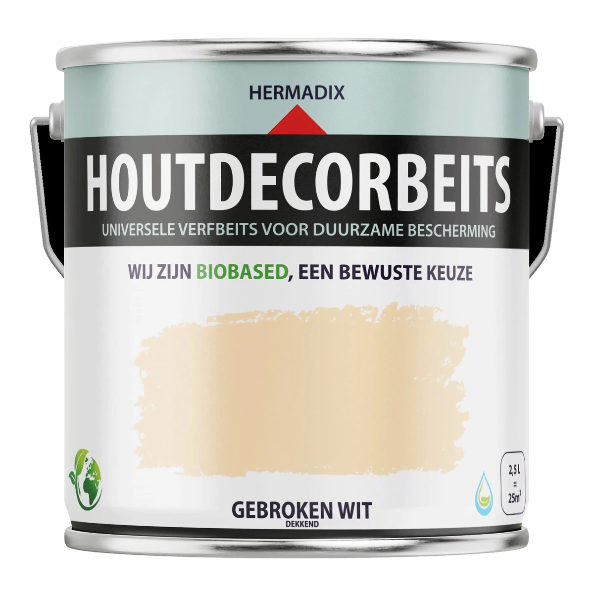 Houtdecor Dekkend Gebroken Wit 601 | 2,5 LTR